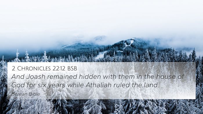 2 Chronicles 22:12 BSB Bible Verse Image