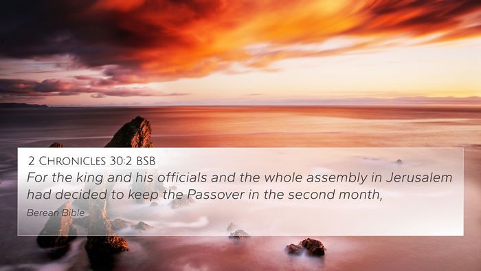 2 Chronicles 30:2 BSB Bible Verse Image