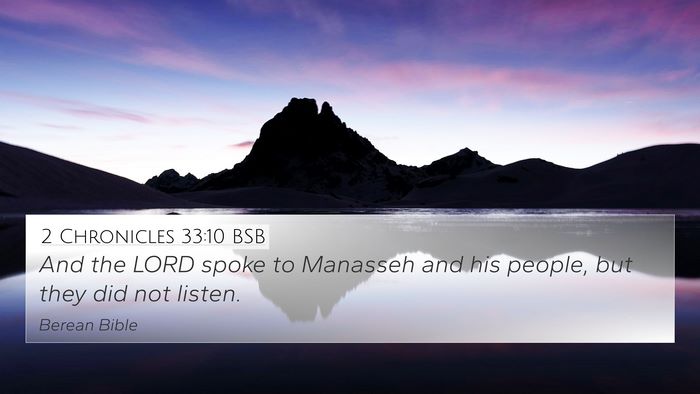 2 Chronicles 33:10 BSB Bible Verse Image