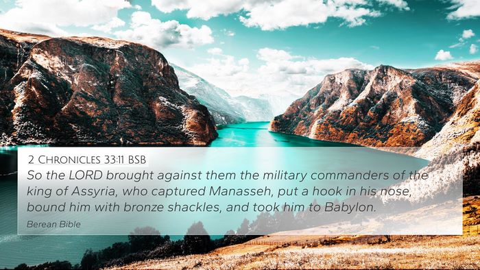 2 Chronicles 33:11 BSB Bible Verse Image