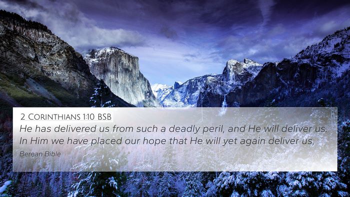2 Corinthians 1:10 BSB Bible Verse Image