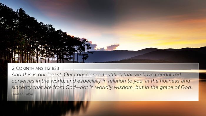 2 Corinthians 1:12 BSB Bible Verse Image