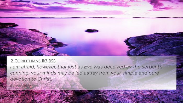 2 Corinthians 11:3 BSB Bible Verse Image