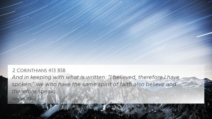 2 Corinthians 4:13 BSB Bible Verse Image