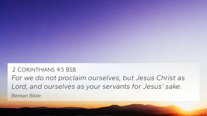 2 Corinthians 4:5 BSB Bible Verse Image