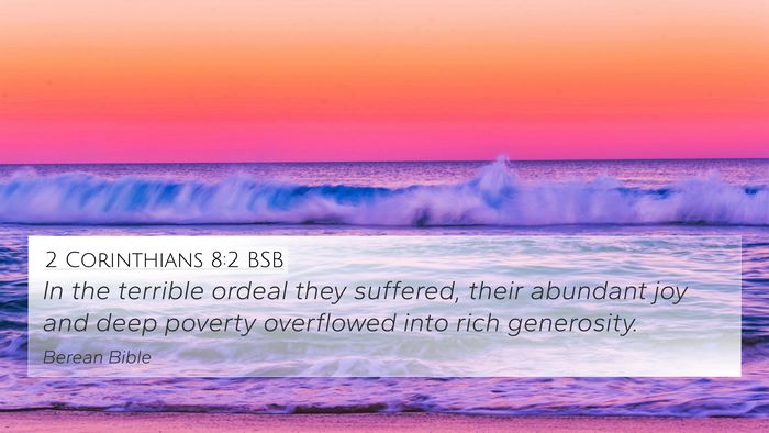 2 Corinthians 8:2 BSB Bible Verse Image