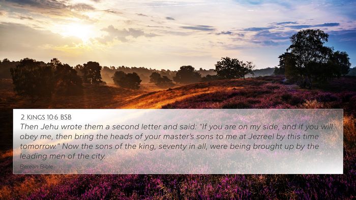 2 Kings 10:6 BSB Bible Verse Image
