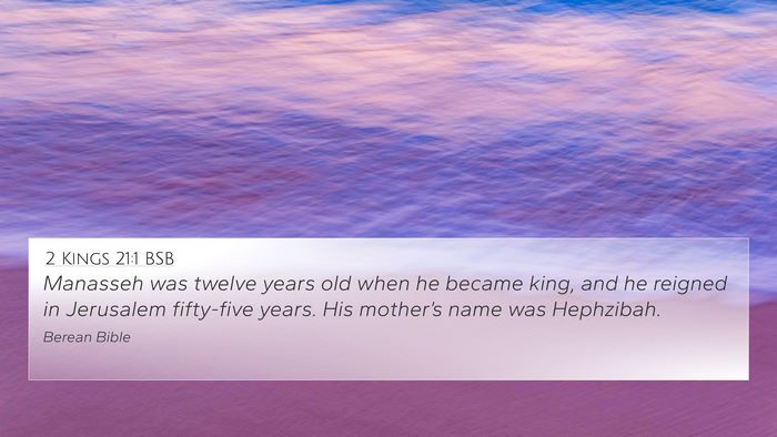 2 Kings 21:1 BSB Bible Verse Image