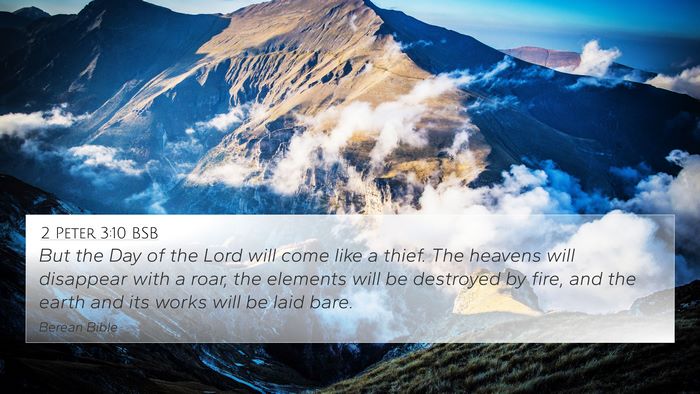 2 Peter 3:10 BSB Bible Verse Image