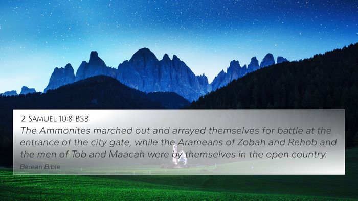2 Samuel 10:8 BSB 4K Wallpaper - The Ammonites marched out and arrayed themselves - 4K Wallpaper Bible Verse