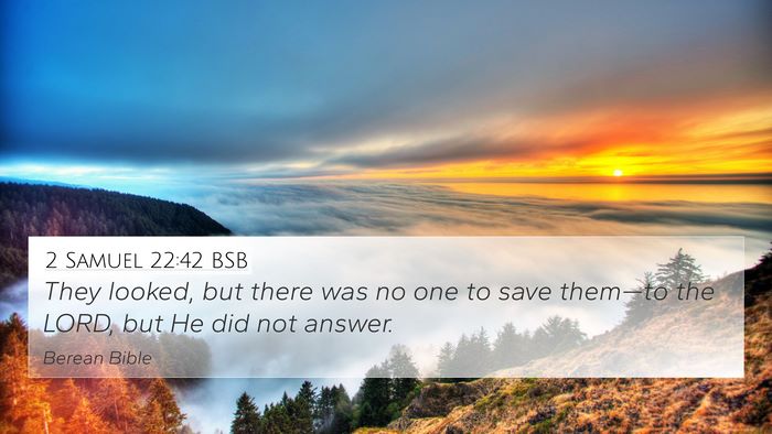 2 Samuel 22:42 BSB 4K Wallpaper - They looked, but there was no one to save - 4K Wallpaper Bible Verse