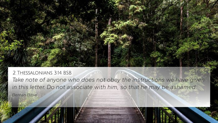 2 Thessalonians 3:14 BSB Bible Verse Image