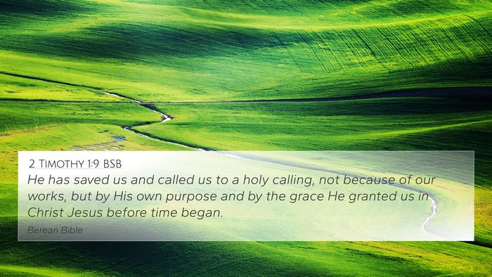 2 Timothy 1:9 BSB Bible Verse Image
