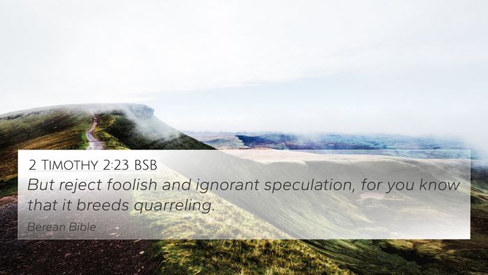 2 Timothy 2:23 BSB Bible Verse Image