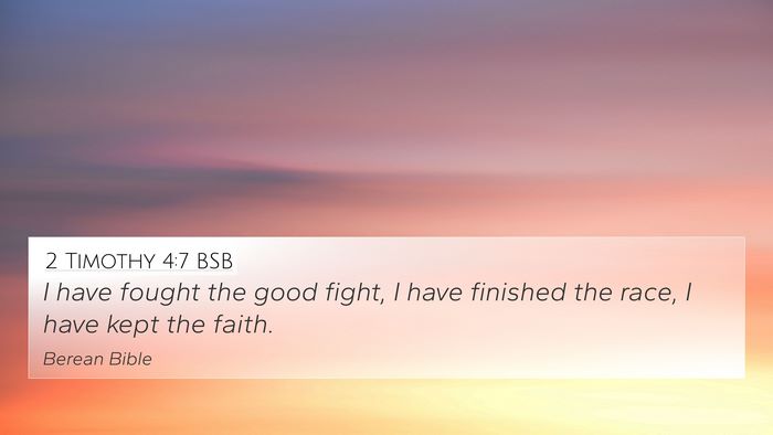 2 Timothy 4:7 BSB 4K Wallpaper - I have fought the good fight, I have finished the - 4K Wallpaper Bible Verse