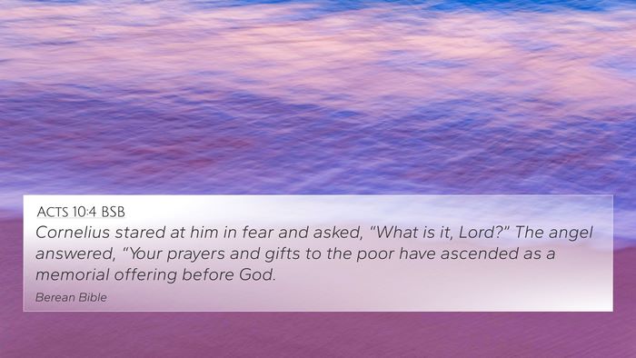 Acts 10:4 BSB Bible Verse Image