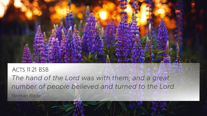 Acts 11:21 BSB Bible Verse Image