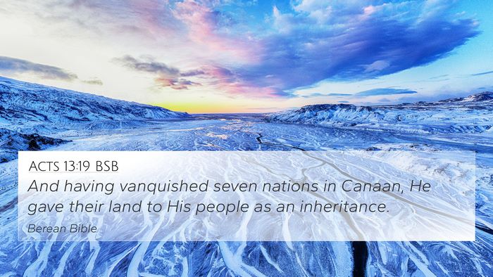 Acts 13:19 BSB Bible Verse Image