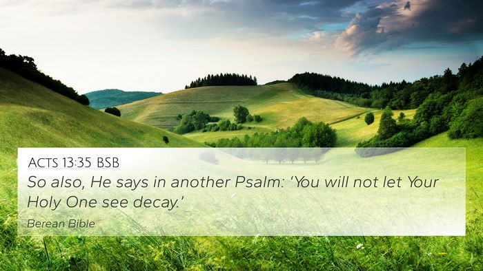 Acts 13:35 BSB 4K Wallpaper - So also, He says in another Psalm: ‘You will - 4K Wallpaper Bible Verse