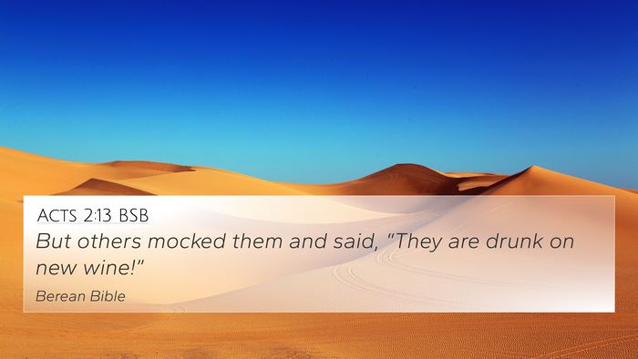 Acts 2:13 BSB Bible Verse Image