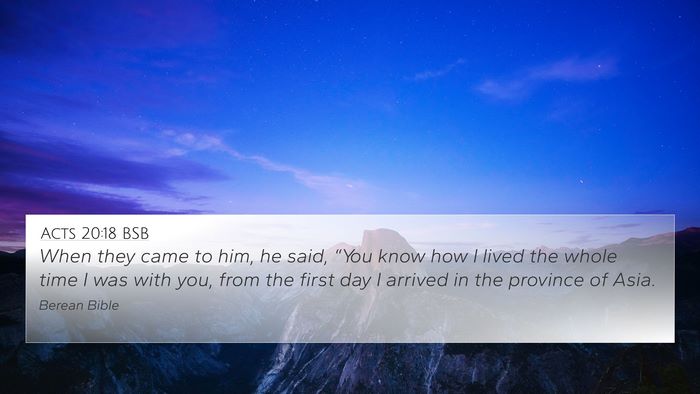 Acts 20:18 BSB Bible Verse Image