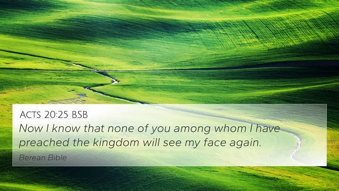Acts 20:25 BSB Bible Verse Image
