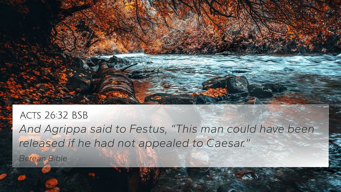 Acts 26:32 BSB Bible Verse Image