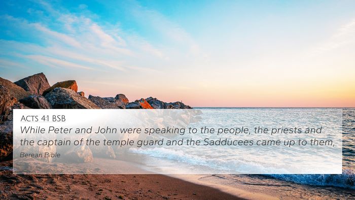 Acts 4:1 BSB Bible Verse Image