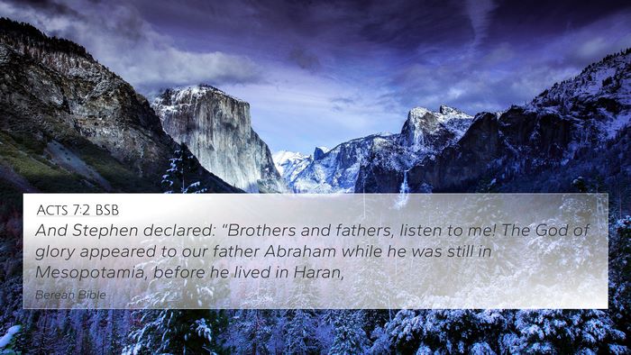 Acts 7:2 BSB Bible Verse Image