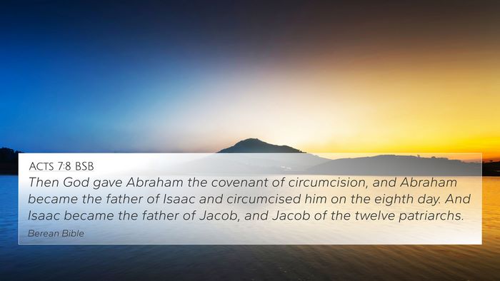 Acts 7:8 BSB Bible Verse Image