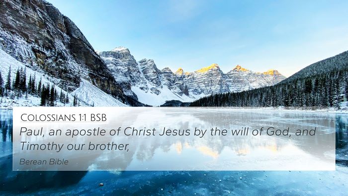 Colossians 1:1 BSB Bible Verse Image