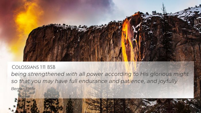 Colossians 1:11 BSB Bible Verse Image