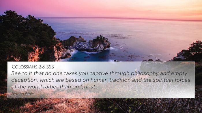 Colossians 2:8 BSB Bible Verse Image