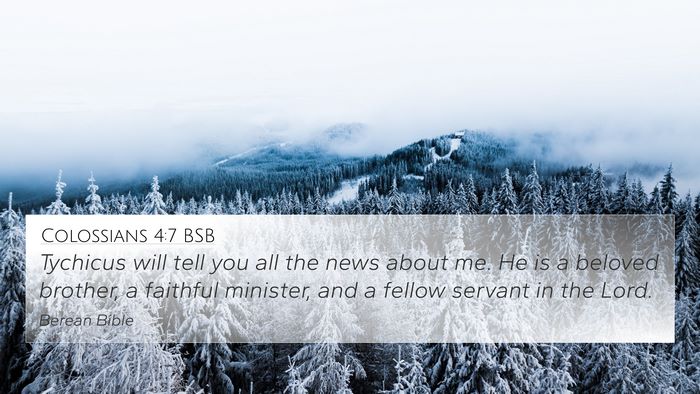 Colossians 4:7 BSB Bible Verse Image