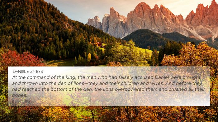 Daniel 6:24 BSB Bible Verse Image