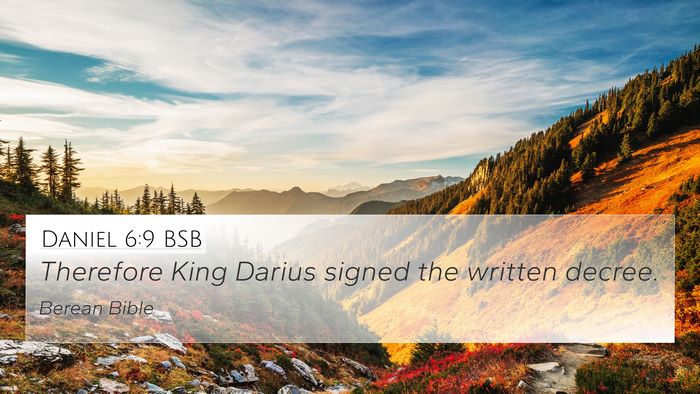 Daniel 6:9 BSB Bible Verse Image