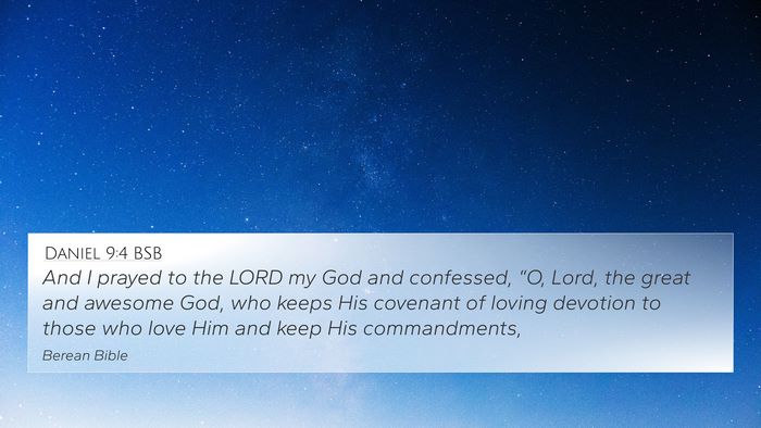 Daniel 9:4 BSB Bible Verse Image