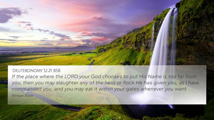 Deuteronomy 12:21 BSB Bible Verse Image