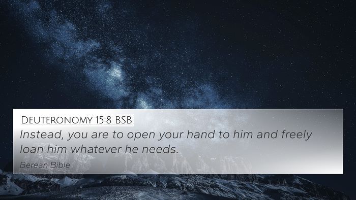Deuteronomy 15:8 BSB Bible Verse Image
