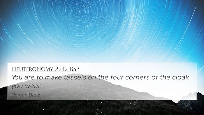 Deuteronomy 22:12 BSB Bible Verse Image