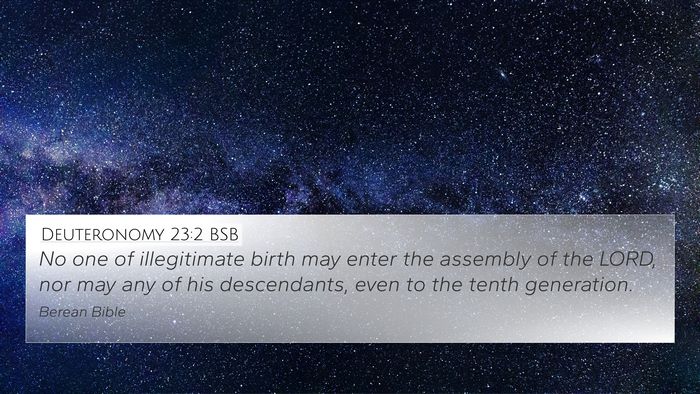 Deuteronomy 23:2 BSB Bible Verse Image