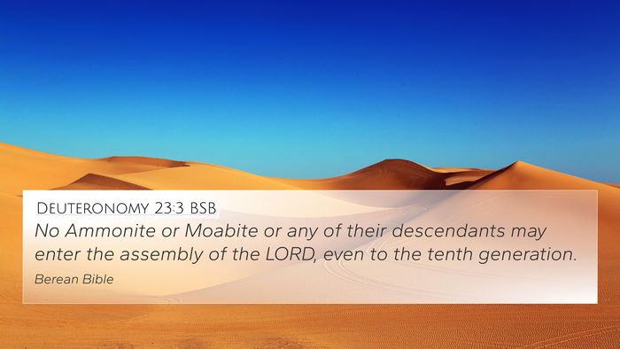 Deuteronomy 23:3 BSB Bible Verse Image