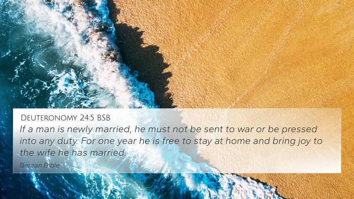 Deuteronomy 24:5 BSB 4K Wallpaper - If a man is newly married, he must not be sent to - 4K Wallpaper Bible Verse