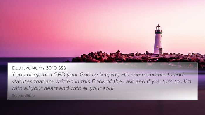 Deuteronomy 30:10 BSB 4K Wallpaper - if you obey the LORD your God by keeping His - 4K Wallpaper Bible Verse