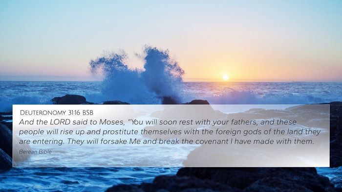 Deuteronomy 31:16 BSB Bible Verse Image