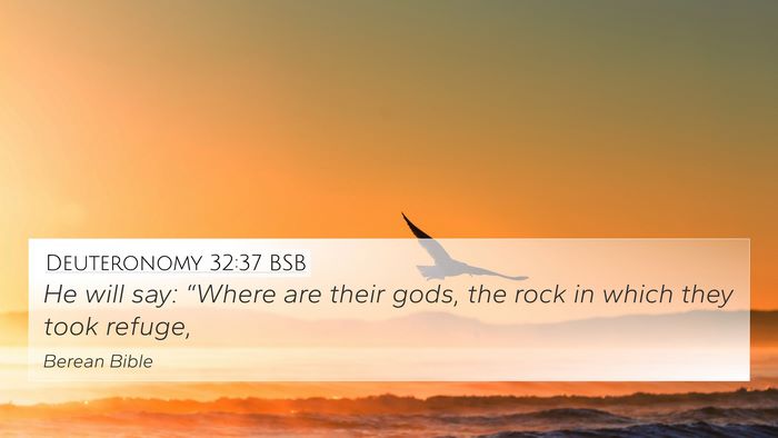 Deuteronomy 32:37 BSB Bible Verse Image