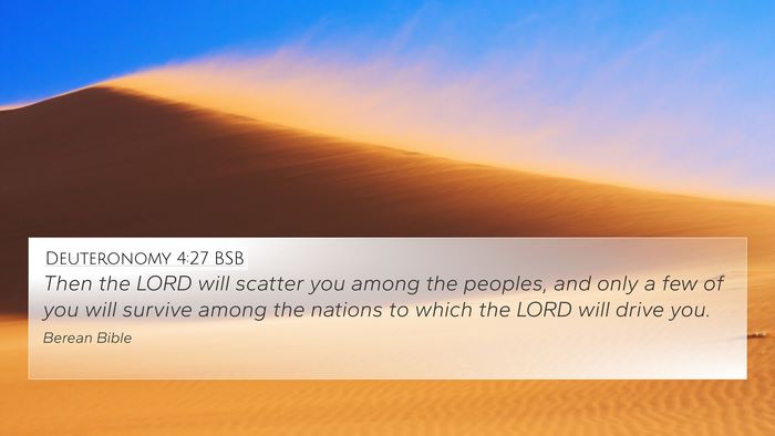 Deuteronomy 4:27 BSB Bible Verse Image