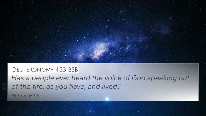 Deuteronomy 4:33 BSB Bible Verse Image
