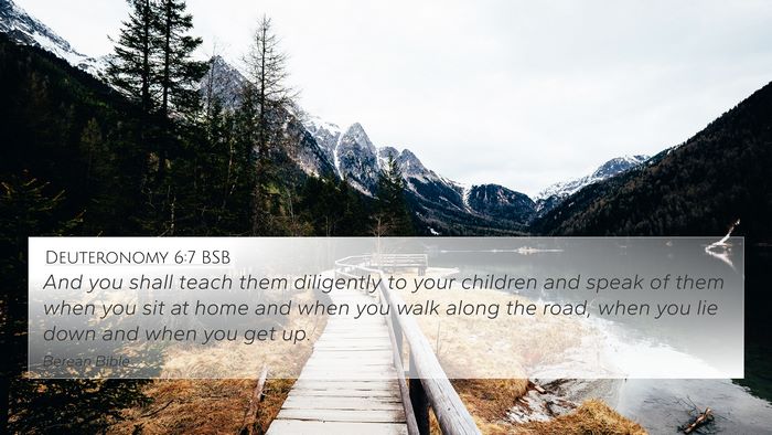 Deuteronomy 6:7 BSB Bible Verse Image