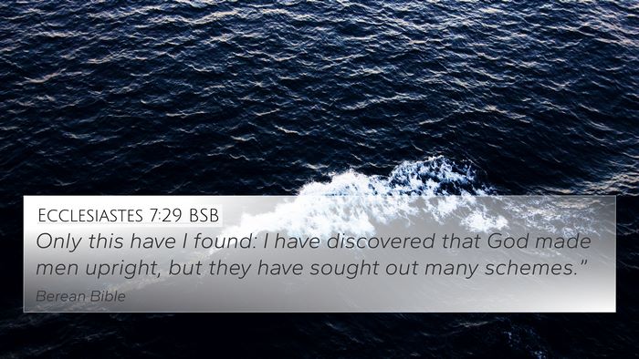Ecclesiastes 7:29 BSB Bible Verse Image